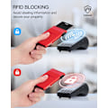 Pikkukuva 5 / 5: Naisten ja miesten lompakko Pop up Slim Card lompakko RFID-suojaus rahakotelolla | Minimalistinen luottokorttikotelo naisille | Rose Red Red
