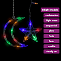 Pikkukuva 2 / 7: vidaXL Tähti- ja kuuläpyskä, kaukosäädin, 138 LED, monivärinen 480 multicolor