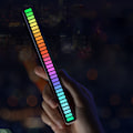 Miniatyrbillede 5 af 5: RGB Pickup Lys Musik Rytme Lys Atmosfære Lys Sort