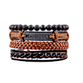 Miniatyrbillede 5 af 5: Armbåndssæt - 4 dele Sort Original Black