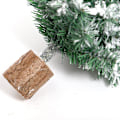 Miniatyrbillede 4 af 5: 26 cm kunstig miniature juletræ med træbase