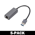 Pikkukuva 1 / 2: 100 Mbps USB-Ethernet-sovitin Musta - Monipakkaus 5-Pack