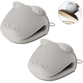 Miniatyrbild 1 av 6: Silikonugnshandskar, 2-pack tjocka silikongrytlappar -FA6-