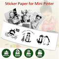 Miniatyrbillede 3 af 5: 6 ruller Mini Pocket Printer Sticker Paper, 30 X 57 mm självhäftande thermal papper för Pocket Printer,(hs)