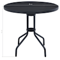 Miniatyrbillede 3 af 4: vidaXL Havebord Sort 80 cm Stål og Glas black 11500