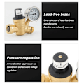 Miniatyrbild 4 av 5: Set 3/4' Mässing Vattentrycksreducerande underhållsventiler Dn20 Regulator Justerbara Avlastningsventiler Mätare