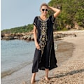 Miniatyrbild 4 av 5: Kvinnors strandklänningar bomull maxi elegant boho lång bikiniöverdrag