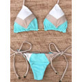 Miniatyrbild 5 av 7: 2023 Sexig Bikini Flerfärgad Baddräkt Dam Badkläder Push Up Ribbad Bikini Set Brasiliansk Baddräkt Beach Wear Badar Biquini lv zong bai lv zong bai M