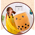 Pikkukuva 2 / 5: Pehmeä plyysipehmuste (Brown Smile, M 13,8\"), Creative Bubble Milk