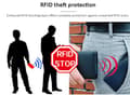 Miniatyrbillede 2 af 6: Sort RFID NFC Beskyttelse Pung Kortholder 5 kort (Ægte Læder) Sort Black-FA- Black Black