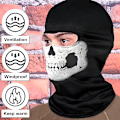 Pikkukuva 4 / 5: Yksikokoinen Kallo Ghost Mask Call of Duty Mask Musta Täyskasvoinen Pyöräilyhuppu