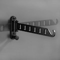 Miniatyrbilde 1 av 8: Foldbart tørkestativ Veggmontert teleskopklesstativ svart black 2pcs