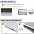 Miniatyrbillede 4 af 5: Etui kompatibelt med Macbook Air 13 tommer M1 A2337 A2179 A1932, udgivet 2021-2018 Frostklar