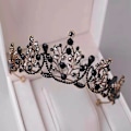 Pikkukuva 10 / 10: Prinsessakristalli Tiarat Rhinestone Hårbåge HOPEA silver