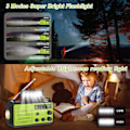 Pikkukuva 2 / 5: Kannettava hätäradio Solar Radio 8000mAh ladattava akku AM/FM-radio