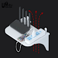 Miniatyrbillede 4 af 5: Router Flydende Hylde Hængende Stativ Multi Tap Outlet Wifi TV Set Top Box Bræt Skjult Beslag Opbevaring Organizer Væghængt Holder 23x19x13.5cm