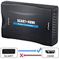 Miniatyrbilde 1 av 3: SCART til HDMI-adapter 1080P HD Video Audio Oppskaleringskonverter black