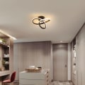 Miniatyrbild 5 av 5: LED-taklampa, 20W 2200LM, svart, för vardagsrum, sovrum, hall, kök, 26cm, dimbar 3000K / 4500K / 6500K