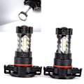 Miniatyrbillede 4 af 10: 2x PSX24W H16 5202 Super Hvid 160W LED 144 SMD Pære Dimlys
