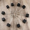 Miniatyrbilde 4 av 5: 12 stk. kortstativ kube furu dekorativt bordnummer stativ memo klemmeholder for senge dekorasjon svart-X43-