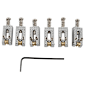 Pikkukuva 3 / 5: 6-rullars stalltremolo med skiftnyckel för Fender Strat Tele elgitarr, kromfärg
