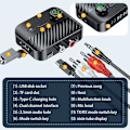 Miniatyrbillede 3 af 5: Bluetooth-sender Lydbluetooth-modtager Bil-TV-computer Trådløs Bluetooth-lydadapter med skærmvisning (FMY)