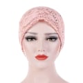 Pikkukuva 5 / 9: Turbaanihattu Pehmeä Moottoripyörähuppu VAALEANPUNAINEN pink
