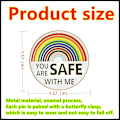 Miniatyrbillede 2 af 5: Du er sikker med mig pins emalje knappenål pin regnbåge pride pin sygeplejerske læge studerende broche pin badge pin