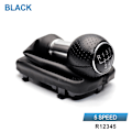 Miniatyrbilde 1 av 5: For AUDI A4 8E B6 B7 2000-2008 Bil Girskiftknapp Damask Boot Parkeringshåndbremsehåndtak Case-5 Speed Svart 5 Speed Black