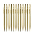 Miniatyrbillede 1 af 5: 12 stk. Guld Slim Kuglepenne Sort Blæk 1 Mm Medium Point Metal Tilbagekaldelige Penne Til Studerende