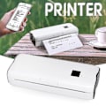 Miniatyrbillede 3 af 4: Mini Blikfri A4-printer Multifunktionel Mobil Printer til Billedjournal (Kun A4-papir)