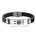 Miniatyrbillede 1 af 6: Fodboldklub Sport Silikonearmbånd i rustfrit stål Justerbart armbånd*2- Perf-FA3- Mesut Ozil