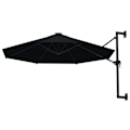 Miniatyrbillede 4 af 9: vidaXL Væghængt Parasol med Metalstang 300 cm Sort black 9750