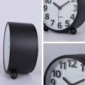 Miniatyrbild 5 av 5: Tyst Analog Väckarklocka, Svart Metall Stora 3D Siffror, Snooze