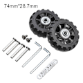 Pikkukuva 1 / 10: 2 kpl Vaihda pyörät Matkalaukun pyörät 74MM*28,7MM-FA5- 74mm*28.7mm
