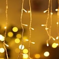 Miniatyrbillede 3 af 4: LED Islygter 5M 96 LED Vindue Gardinljus Vandafast Lysstreng - Varmt Hvid