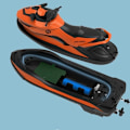 Miniatyrbilde 2 av 7: Radiostyrt Racing Båt / RC Motorbåt, - Radiostyrt Silver