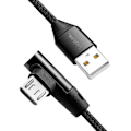 Miniatyrbild 3 av 6: Vinklad MicroUSB-kabel USB 2.0 15W 1m