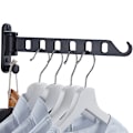 Miniatyrbillede 4 af 8: Foldbart Tøjstativ Væghængt Teleskopisk Tøjstativ Hvid white 2pcs