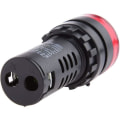 Miniatyrbilde 4 av 5: AC/DC 12V 22mm Rød LED-summeralarmsignal Blinkende Lys Pipende Summer Advarselslampe Monteringshull Med Summer For Instruksjoner/Advarsel/Kollisjonssignaler