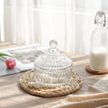 Miniatyrbillede 4 af 5: Glas slikkrukke med låg krystal med låg sukkerskål lille