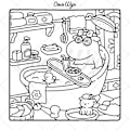 Miniatyrbild 7 av 8: Färgläggningbok för vuxna och tonåringar med supersöta djurkaraktärer med enkla och lätta mönster för avkoppling Pocketbok Item 21: 54 pieces