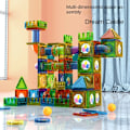 Miniatyrbillede 2 af 6: Børns farvevindue Magnetisk bit Byggesten spor pipeline 158pcs