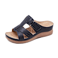 Miniatyrbillede 1 af 4: Sommer Kvinders Premium Ortopædiske Sandaler med Åben Tå Sort 41 Black