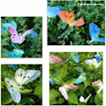 Miniatyrbilde 4 av 5: 12 stk LED solcelle sommerfugl lys eventyrlys utendørs, 8 moduser