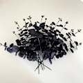 Miniatyrbillede 4 af 5: 34cm sort eucalyptus kunstige blomster til værelsesdekoration De