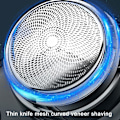 Miniatyrbild 5 av 5: Elektrisk minirakapparat för män, USB-uppladdningsbar, våtrakning, ansiktshår Gradient Blue