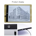 Miniatyrbilde 6 av 8: A4 LED Lysbord med 3 Lysstyrkeinnstillinger, Dimmer, Tegnebrett, Bærbar Diamantmaling 465 white