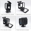 Pikkukuva 6 / 7: SHOP Housing Frame Yhteensopiva GoPro Hero 9/10/11 Black Action Kameroiden kanssa Tarvikkeet Suojaava Housing Case Pohjan ja Ruuvin kanssa Musta C