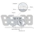 Miniatyrbilde 3 av 6: HOOQICT 3D LED Digital Stor Väggklocka Modern Design Hem